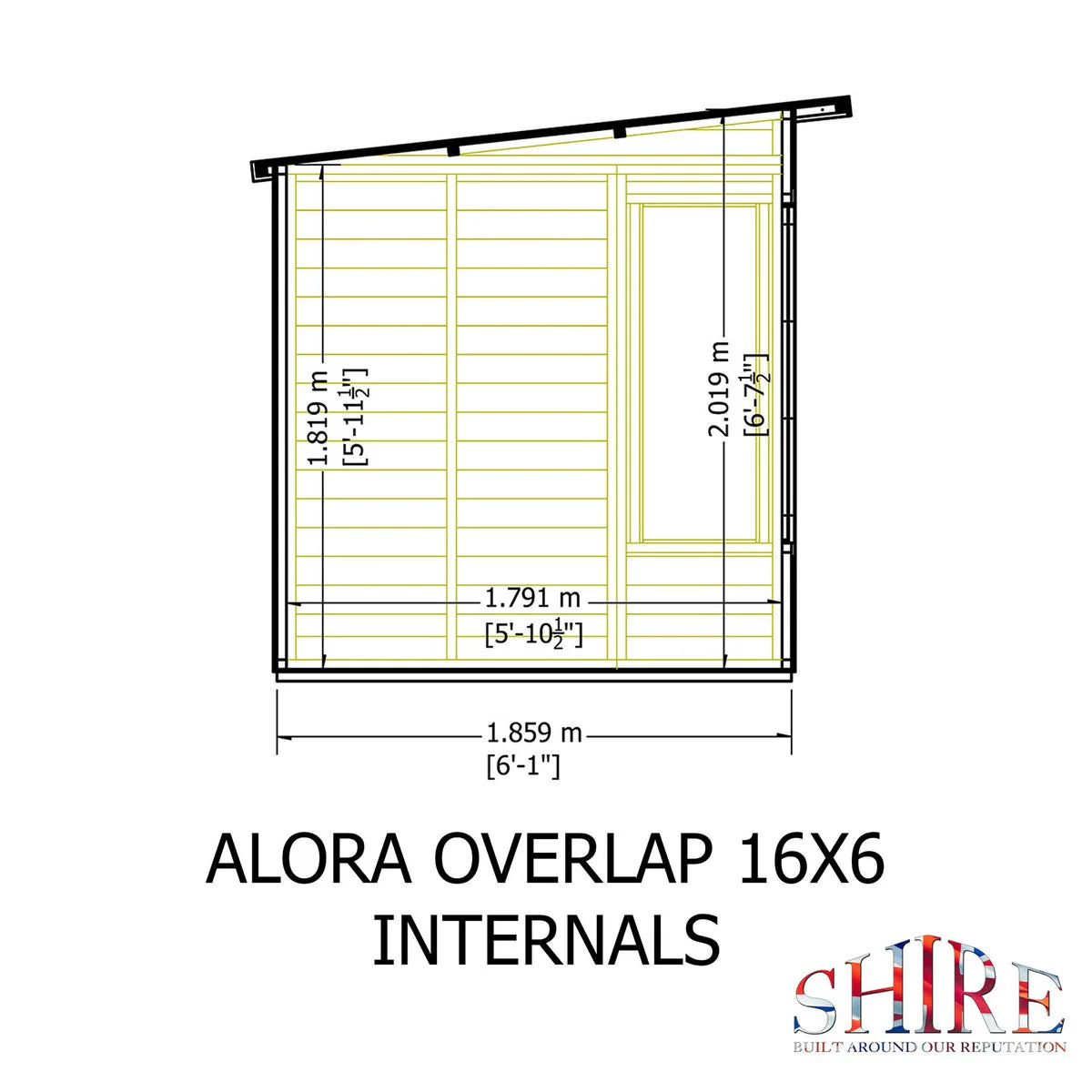 Shire Alora 7' 1" x 15' 11" Pent Summerhouse - Premium Dip Treated Overlap - Image 12