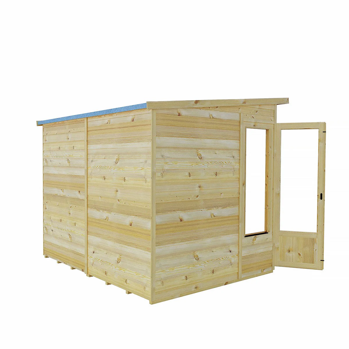 Shire Alora 7' 1" x 8' 1" Pent Summerhouse - Premium Dip Treated Overlap - Image 10
