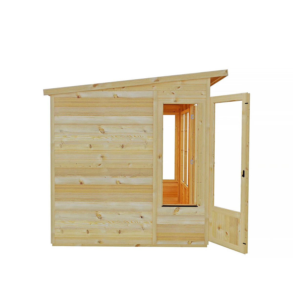 Shire Alora 7' 1" x 8' 1" Pent Summerhouse - Premium Dip Treated Overlap - Image 11