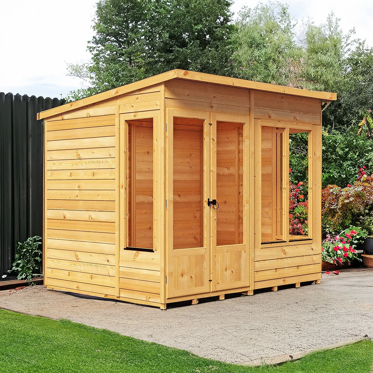 Shire Alora 7' 1" x 8' 1" Pent Summerhouse - Premium Dip Treated Overlap - Image 4