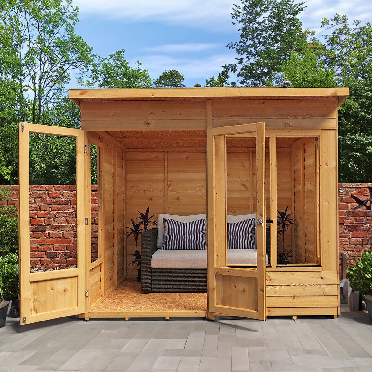 Shire Alora 7' 1" x 8' 1" Pent Summerhouse - Premium Dip Treated Overlap - Image 5