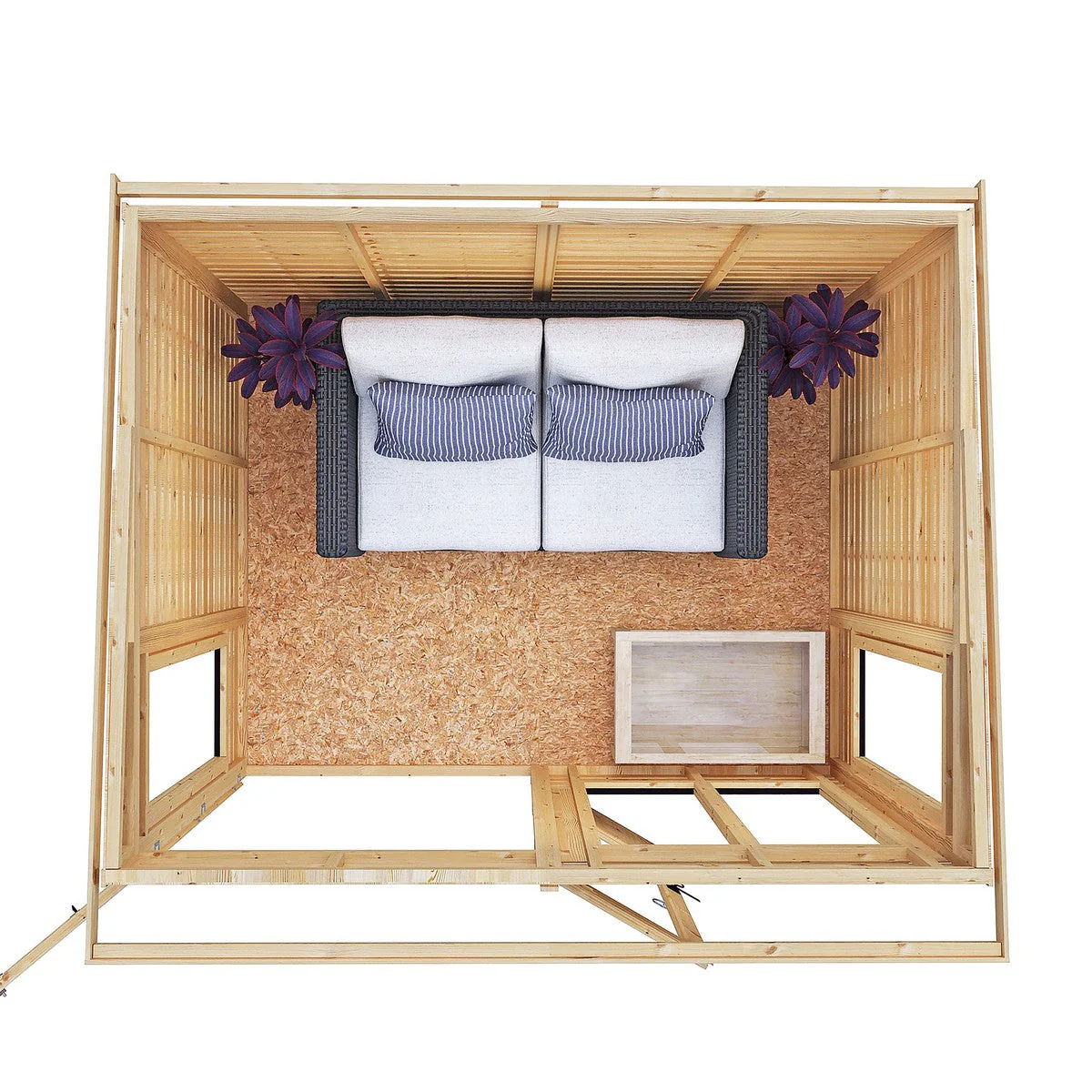 Shire Alora 7' 1" x 8' 1" Pent Summerhouse - Premium Dip Treated Overlap - Image 6