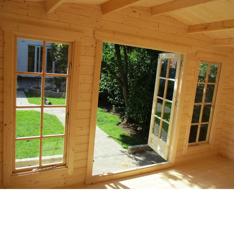 Shire Argyll 11' 9" x 7' 10" Apex Log Cabin - Premium 44mm Cladding Tongue & Groove - Image 2