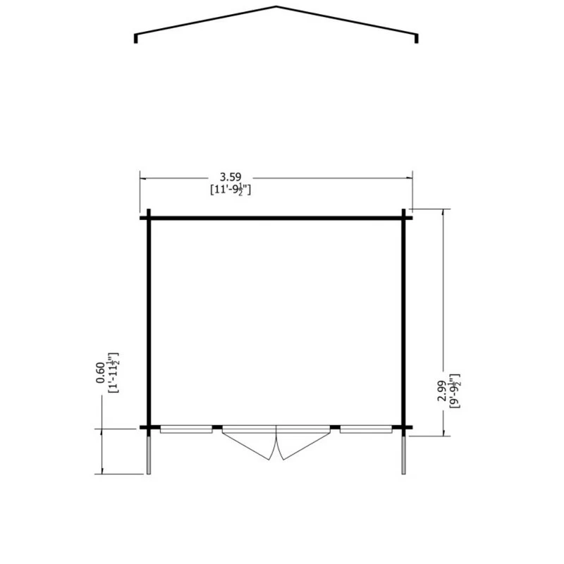 Shire Argyll 11' 9" x 9' 9" Apex Log Cabin - Premium 34mm Cladding Tongue & Groove - Image 8