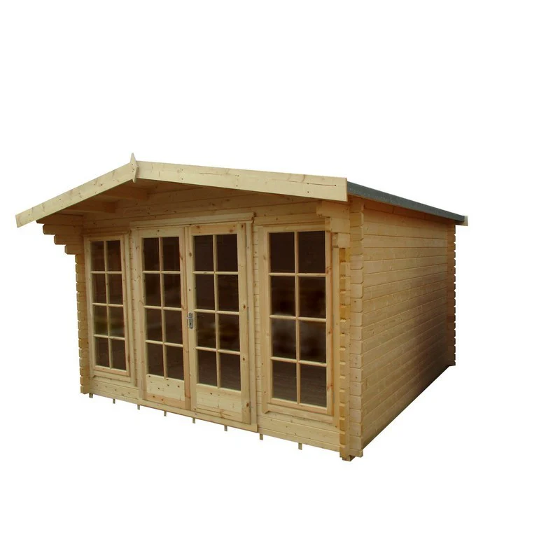 Shire Argyll 11' 9" x 9' 9" Apex Log Cabin - Premium 70mm Cladding Tongue & Groove - Image 3