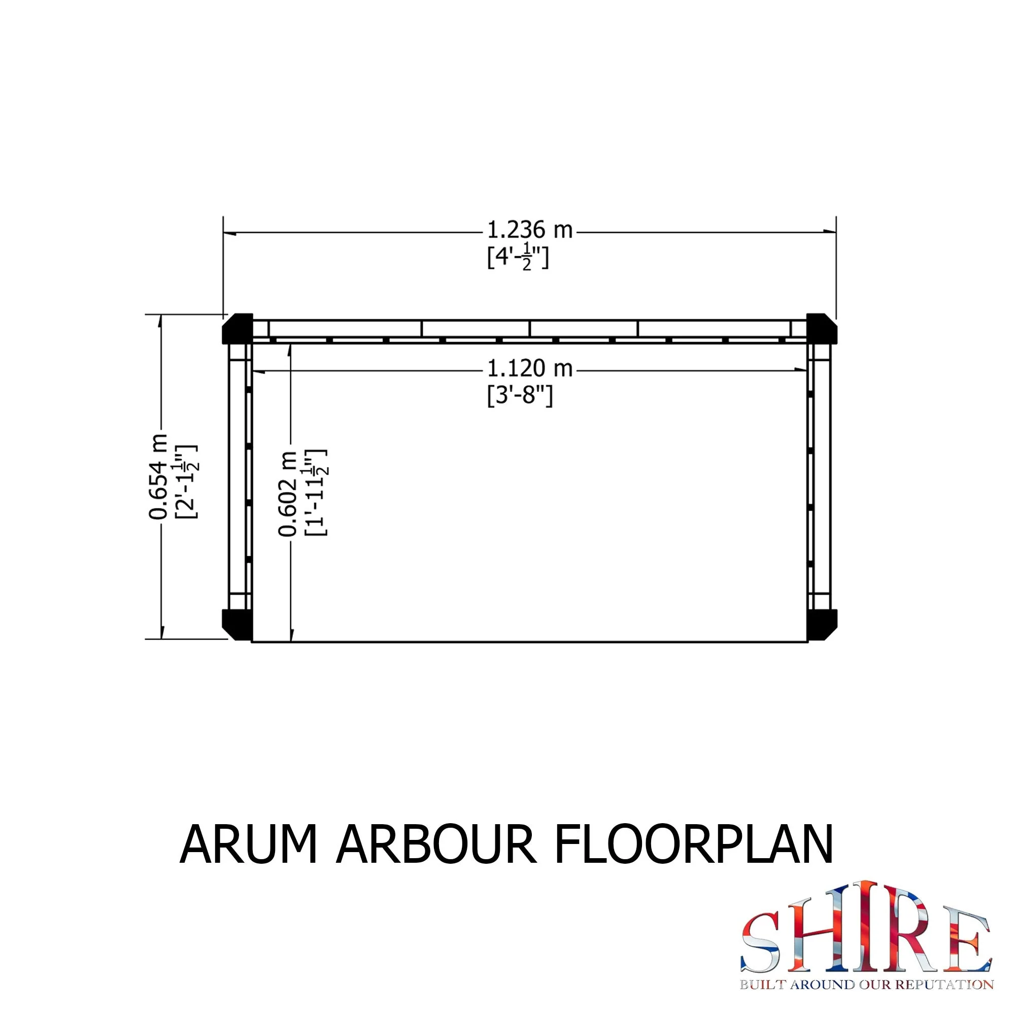 Shire Arum Garden Arbour 5' x 3' - Image 4