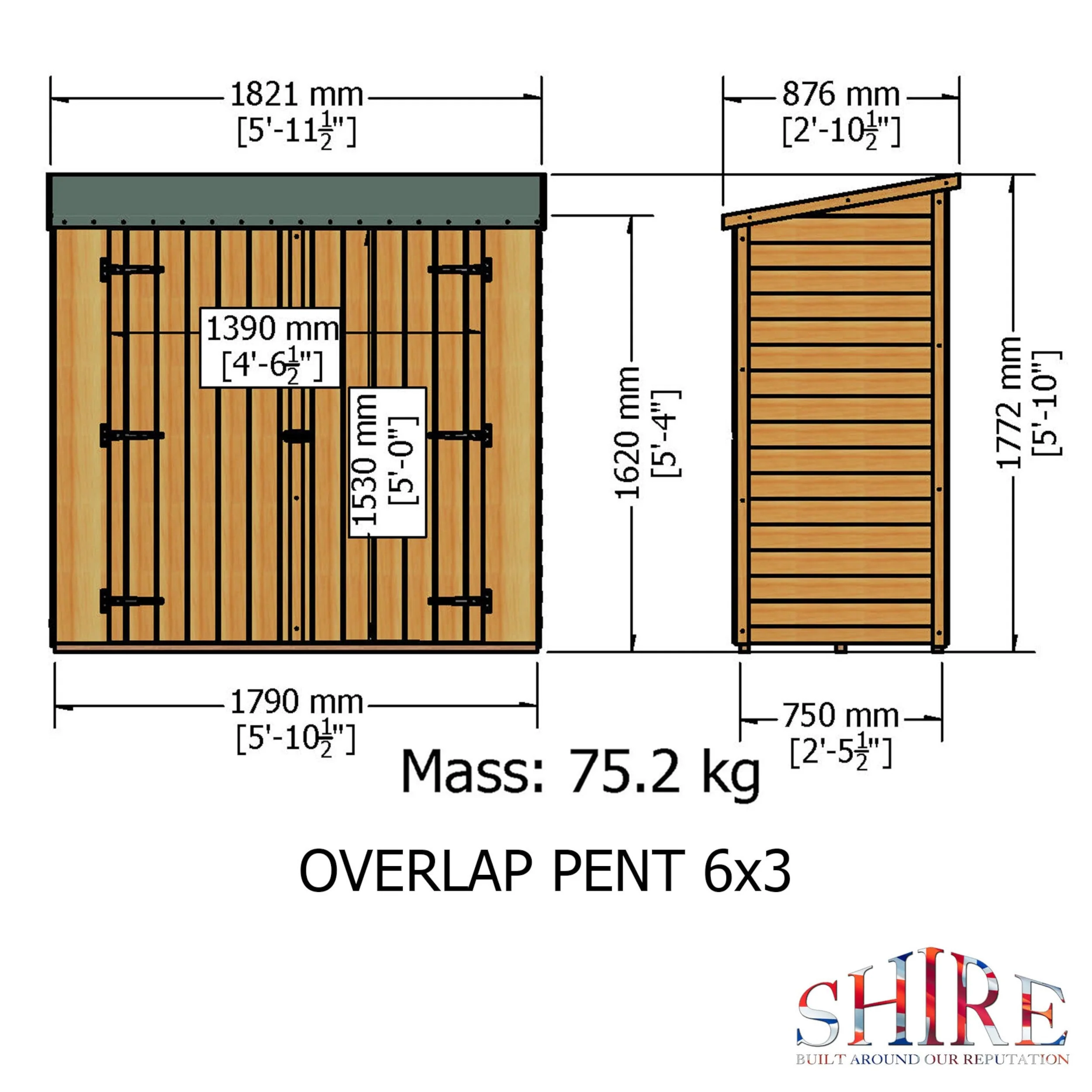 Ashworth 2' 2" x 5' 10" Apex Shed - Premium Pressure Treated Tongue & Groove - Image 4