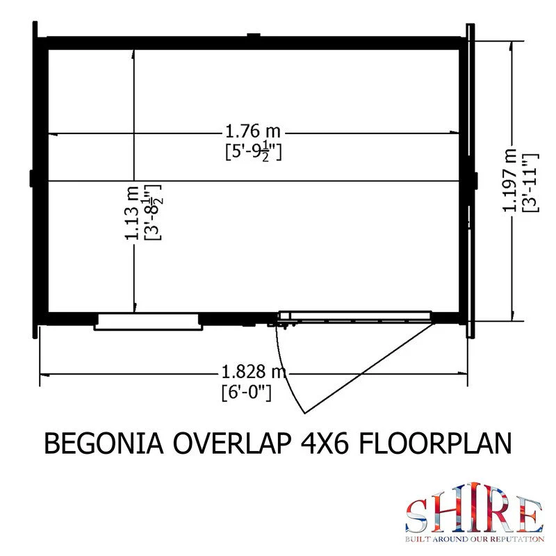 Ashworth 5' 9" x 3' 11" Reverse Apex Shed - Premium Pressure Treated Overlap - Image 10