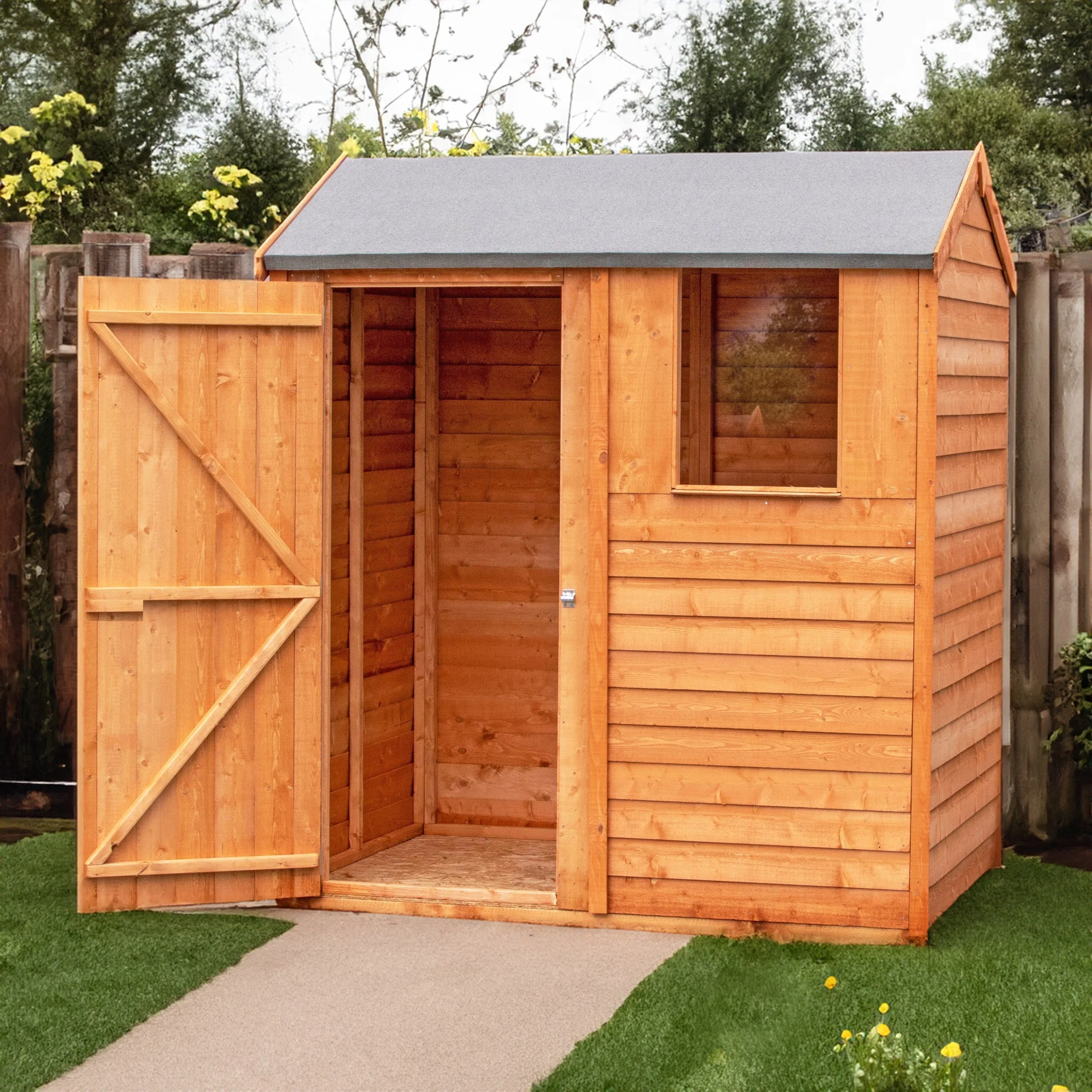 Ashworth 5' 9" x 3' 11" Reverse Apex Shed - Premium Pressure Treated Overlap - Image 2