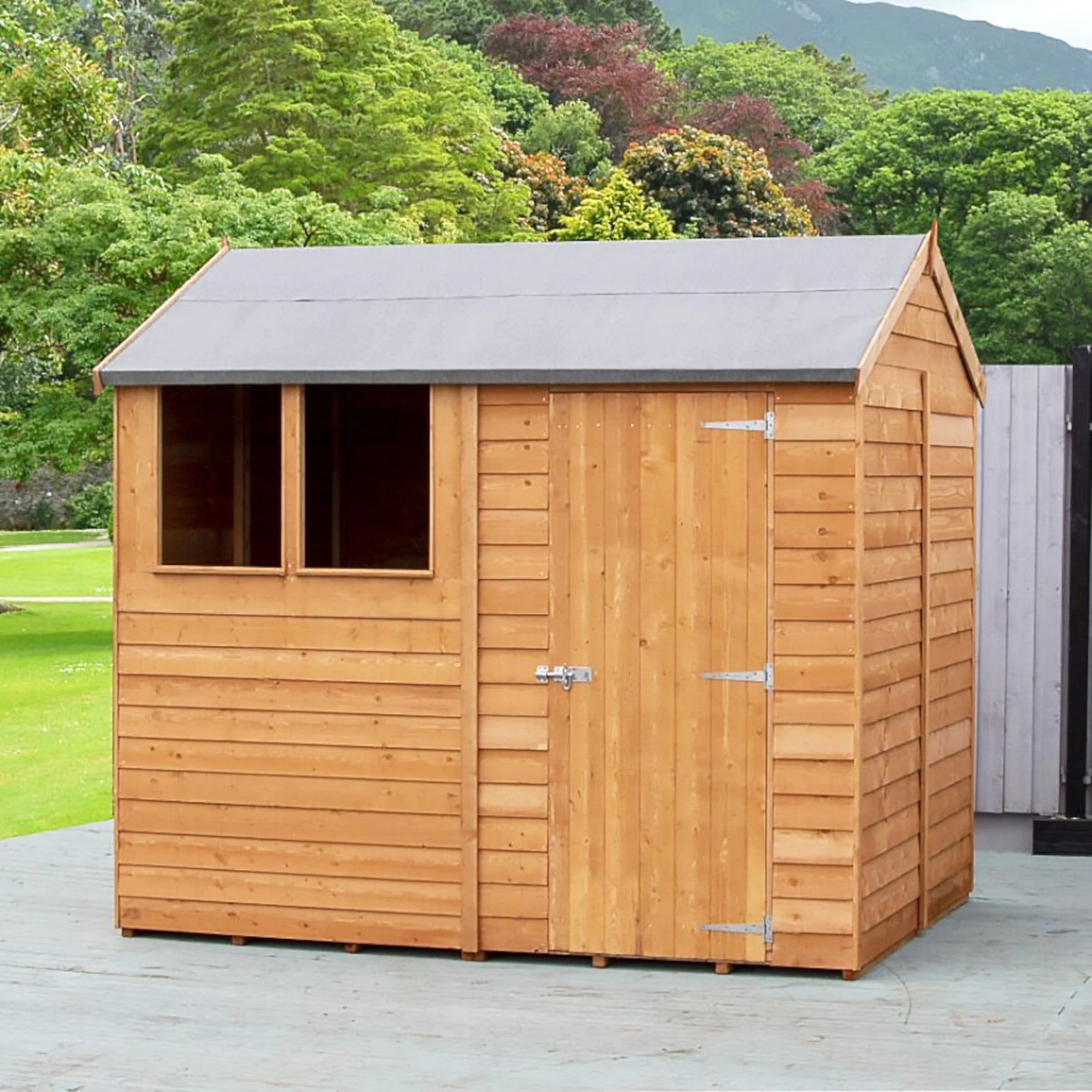 Ashworth 5' 9" x 7' 10" Apex Shed - Budget Dip Treated Overlap - Image 2