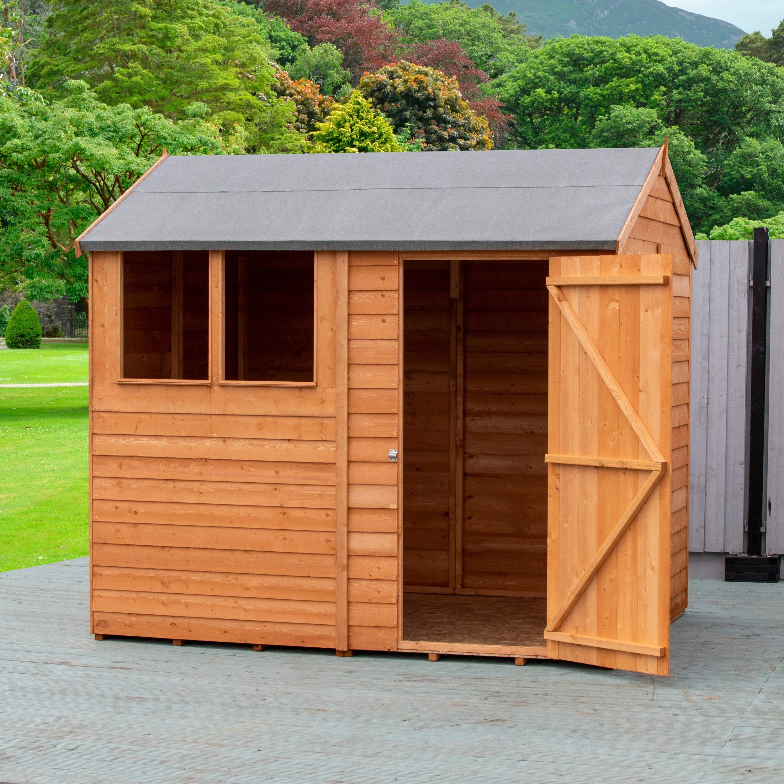 Ashworth 5' 9" x 7' 10" Apex Shed - Budget Dip Treated Overlap - Image 6