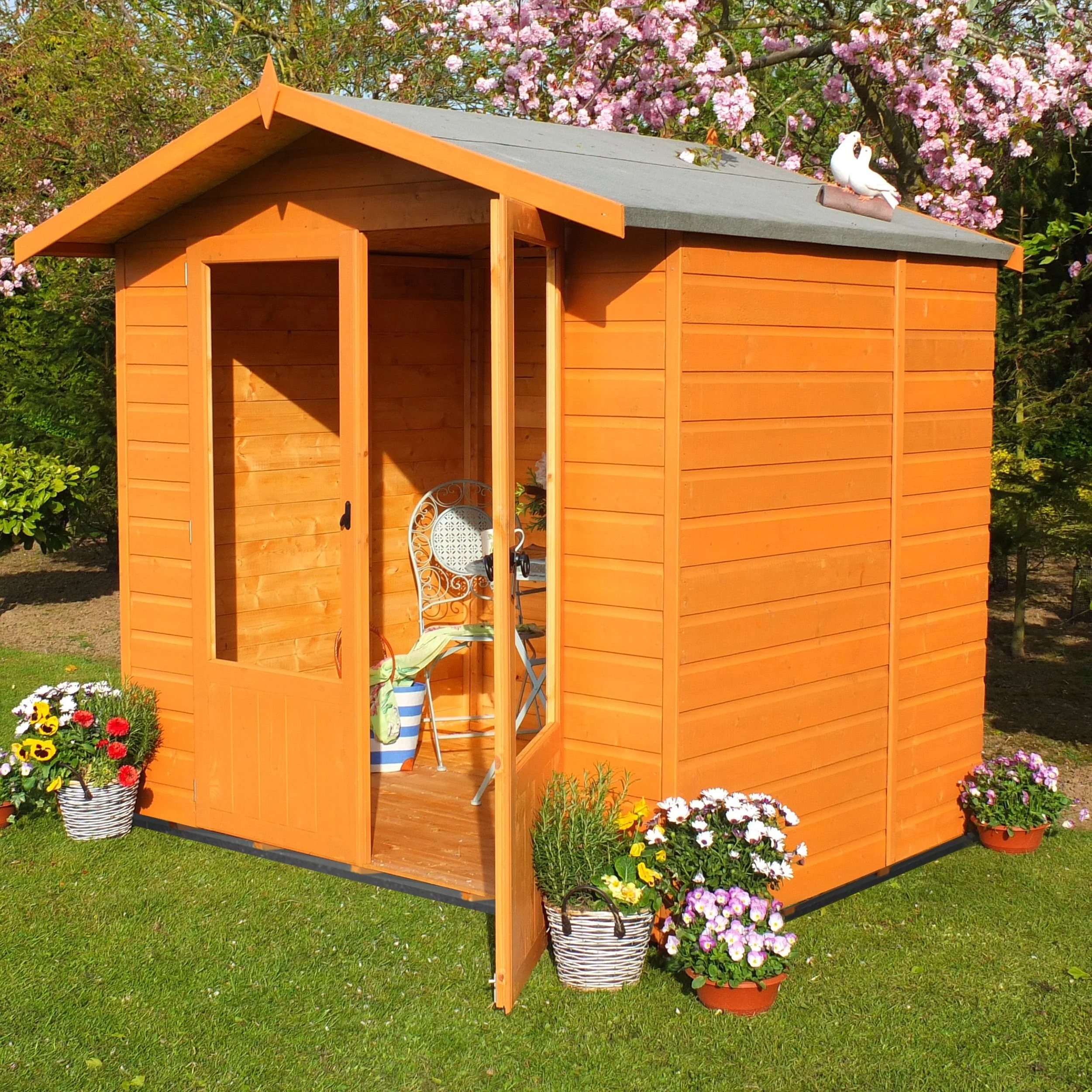 Avance 4' 10" x 6' 8" Apex Summerhouse - Premium Dip Treated Shiplap - Image 7
