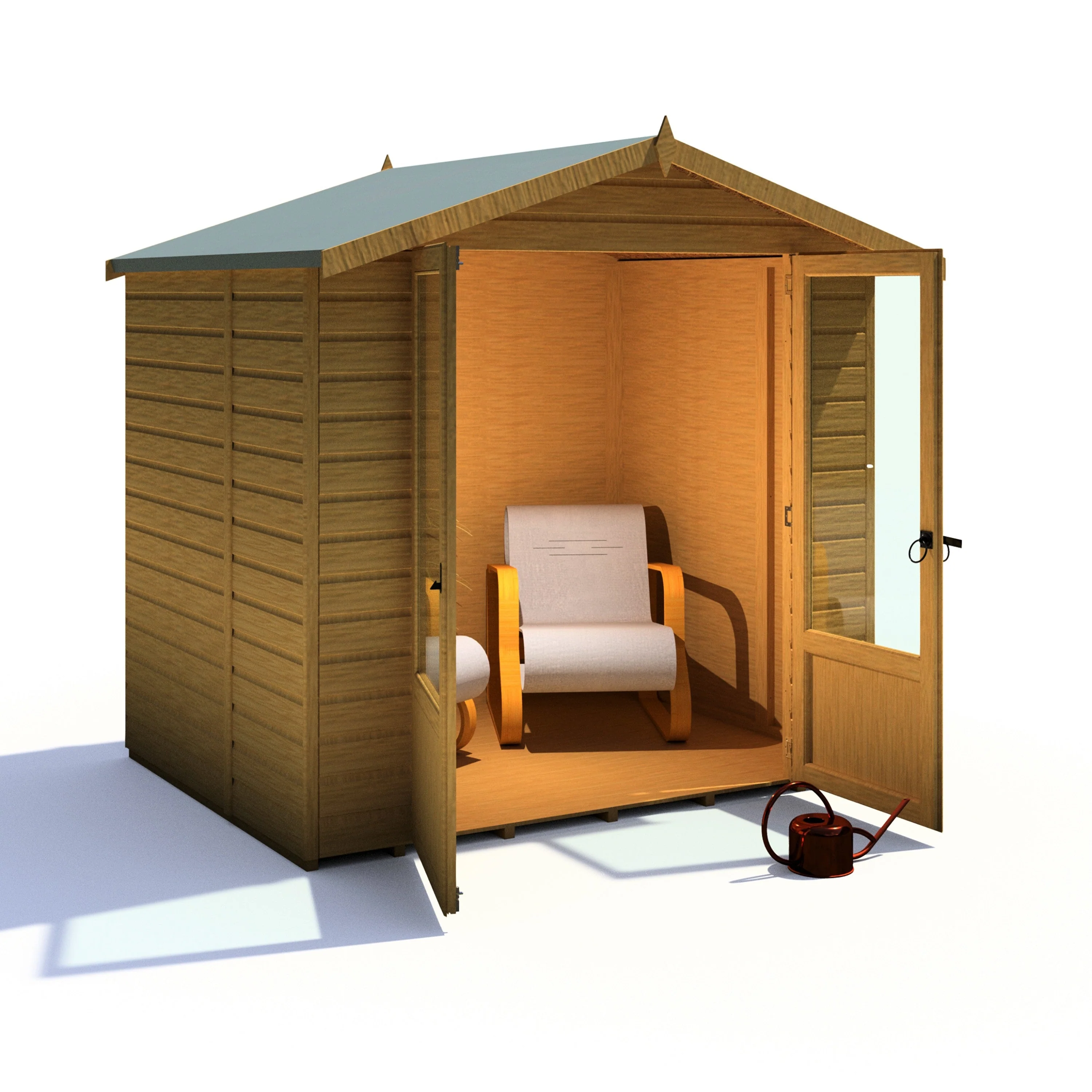 Avance 4' 10" x 6' 8" Apex Summerhouse - Premium Dip Treated Shiplap - Image 9