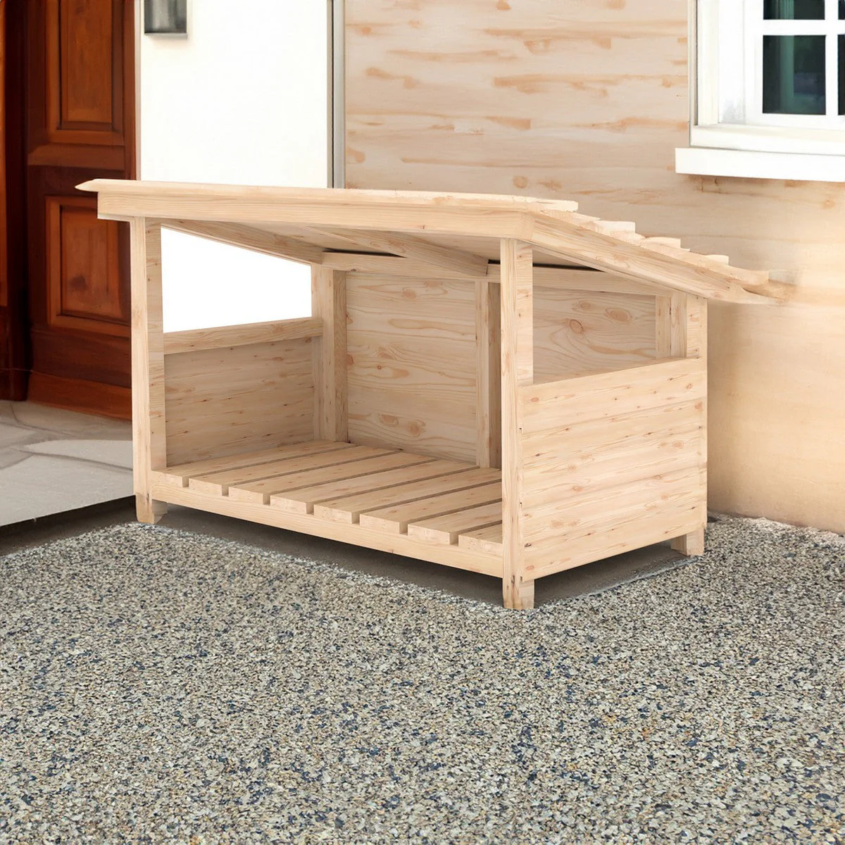 Shire Aveley 1' 11" x 3' 8" Pent Boot Store - Classic Dip Treated Shiplap - Image 2