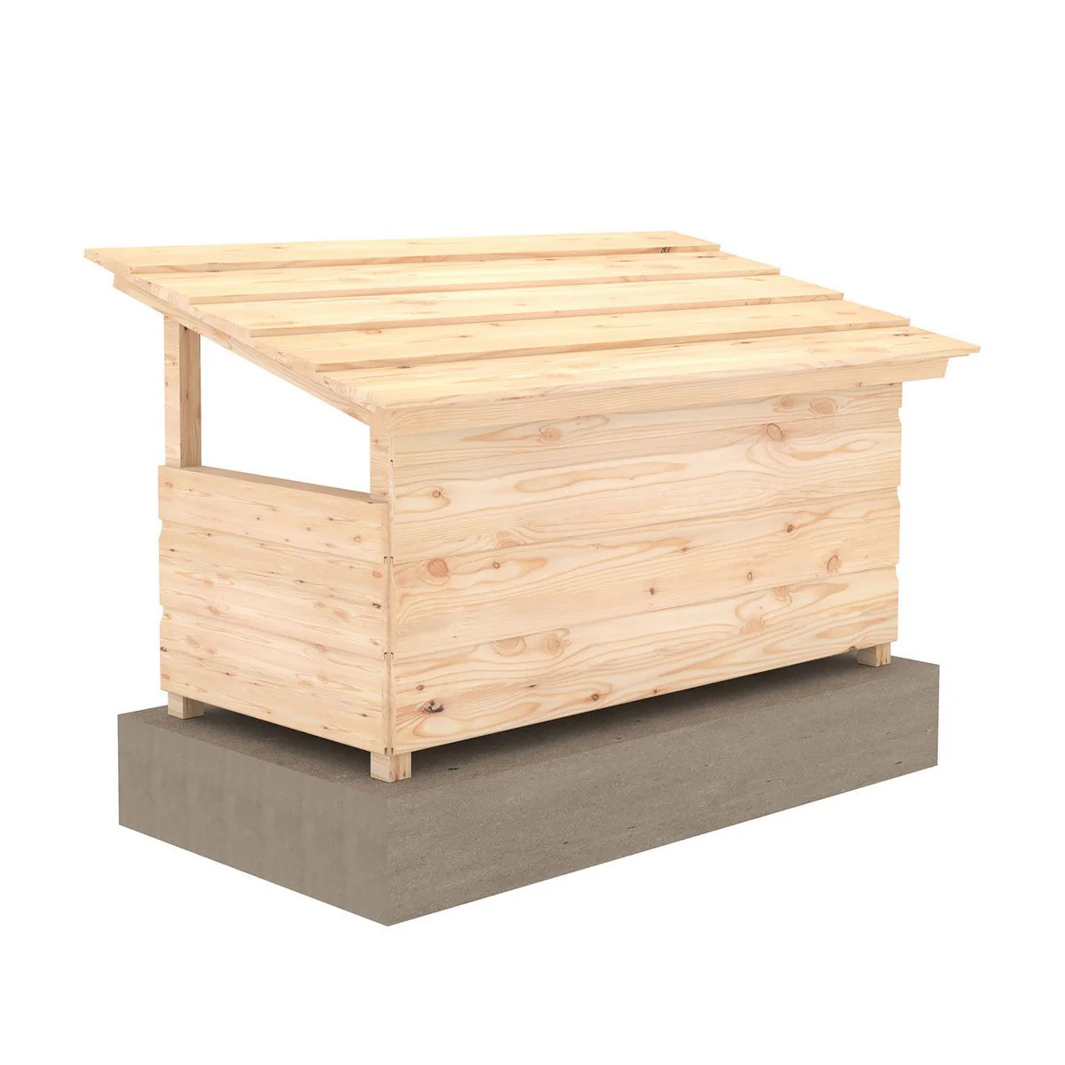 Shire Aveley 1' 11" x 3' 8" Pent Boot Store - Classic Dip Treated Shiplap - Image 3