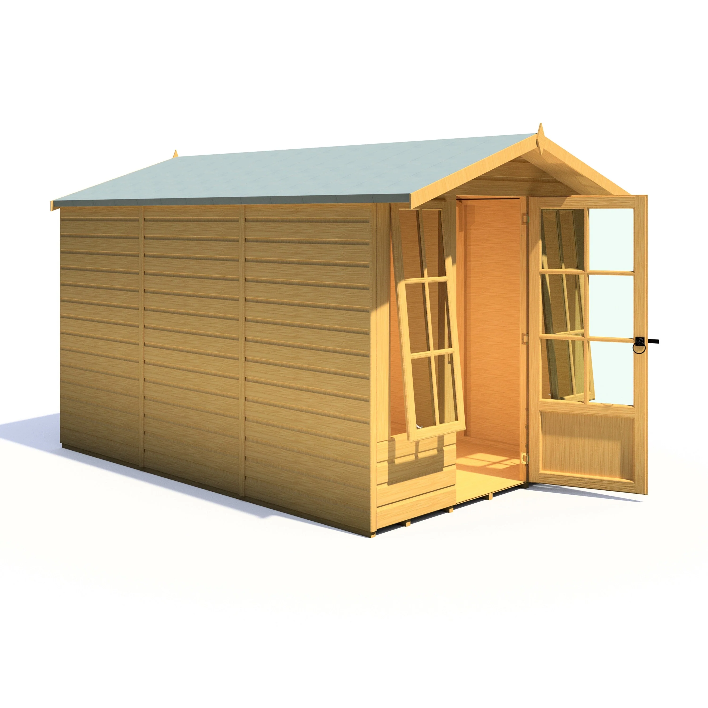 Badminton 9' 6" x 6' 8" Apex Summerhouse - Premium Dip Treated Shiplap - Image 6