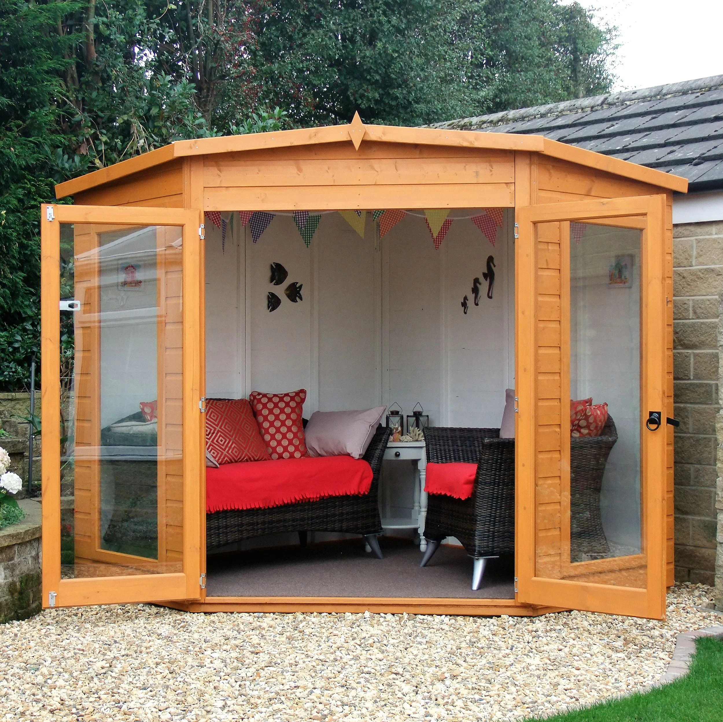 Barclay 6' 6" x 6' 8" Flat Summerhouse - Premium Dip Treated Shiplap - Image 2