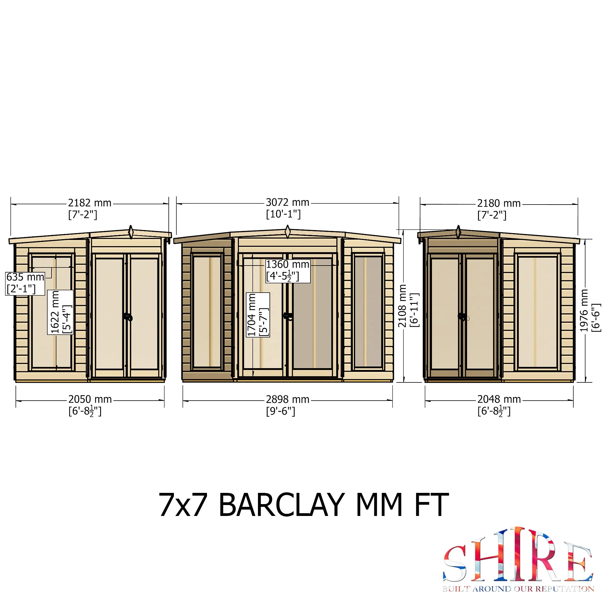 Barclay 6' 6" x 6' 8" Flat Summerhouse - Premium Dip Treated Shiplap - Image 5