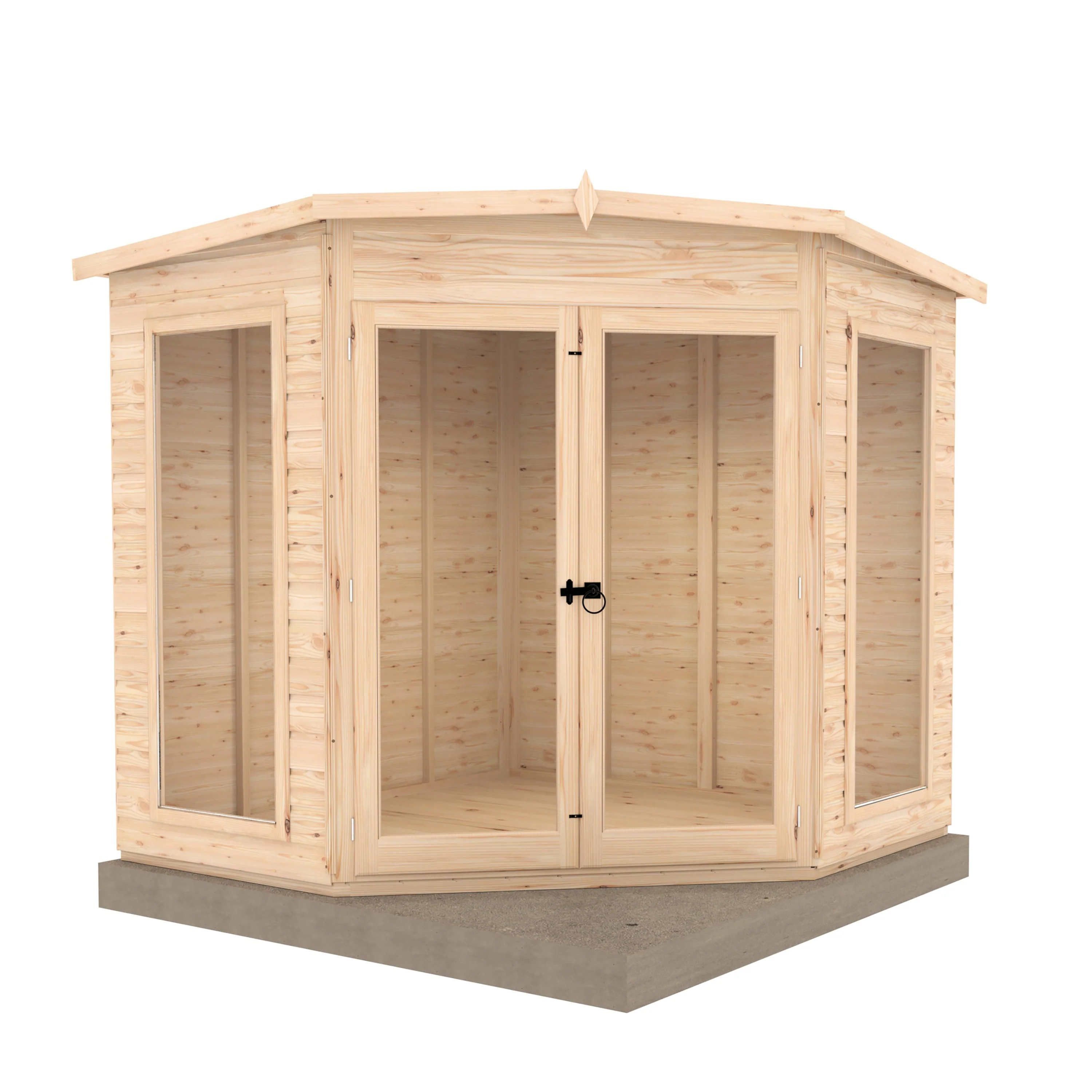 Barclay 6' 6" x 6' 8" Flat Summerhouse - Premium Dip Treated Shiplap - Image 7