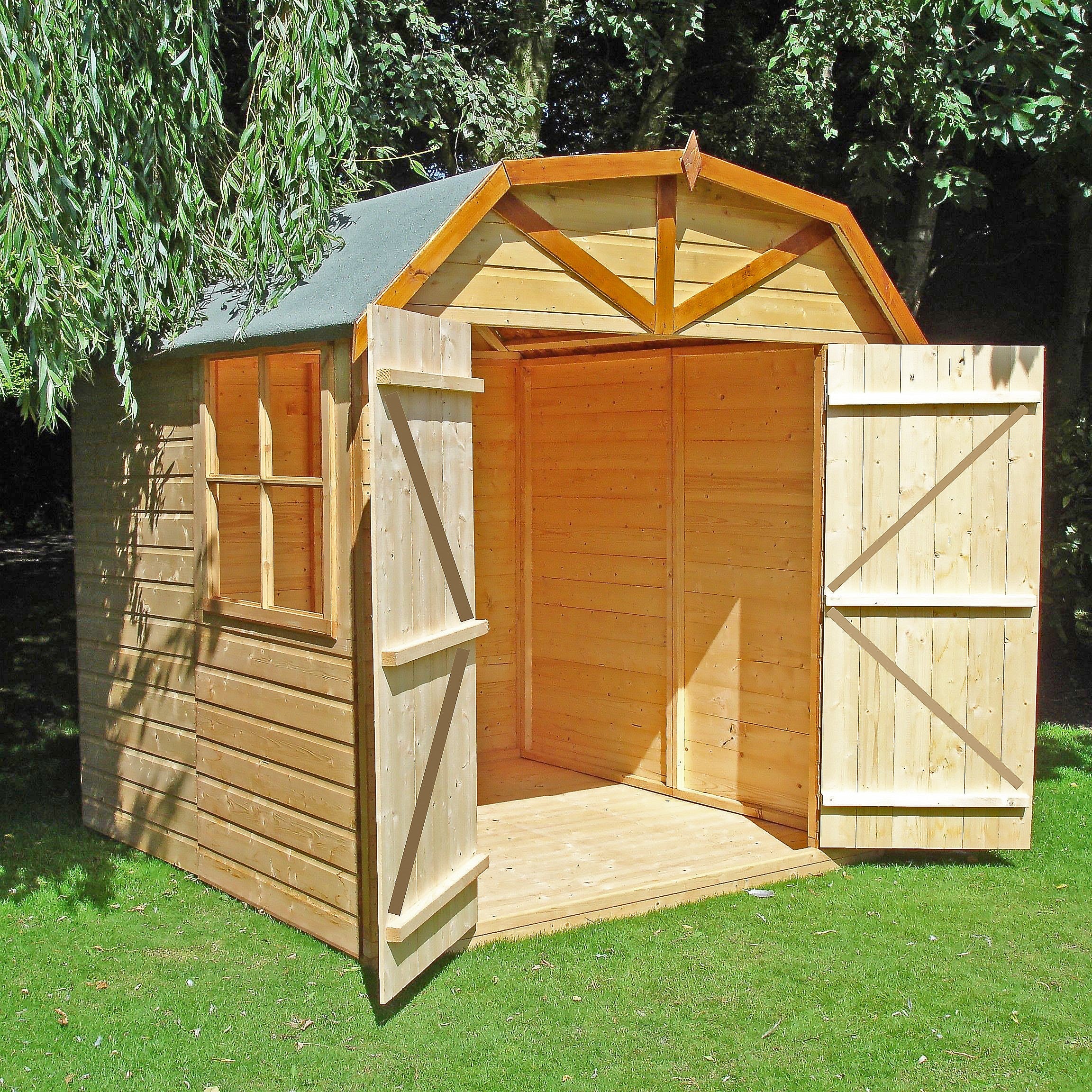 Barn 6' 3" x 6' 8" Barn Shed - Premium Dip Treated Shiplap