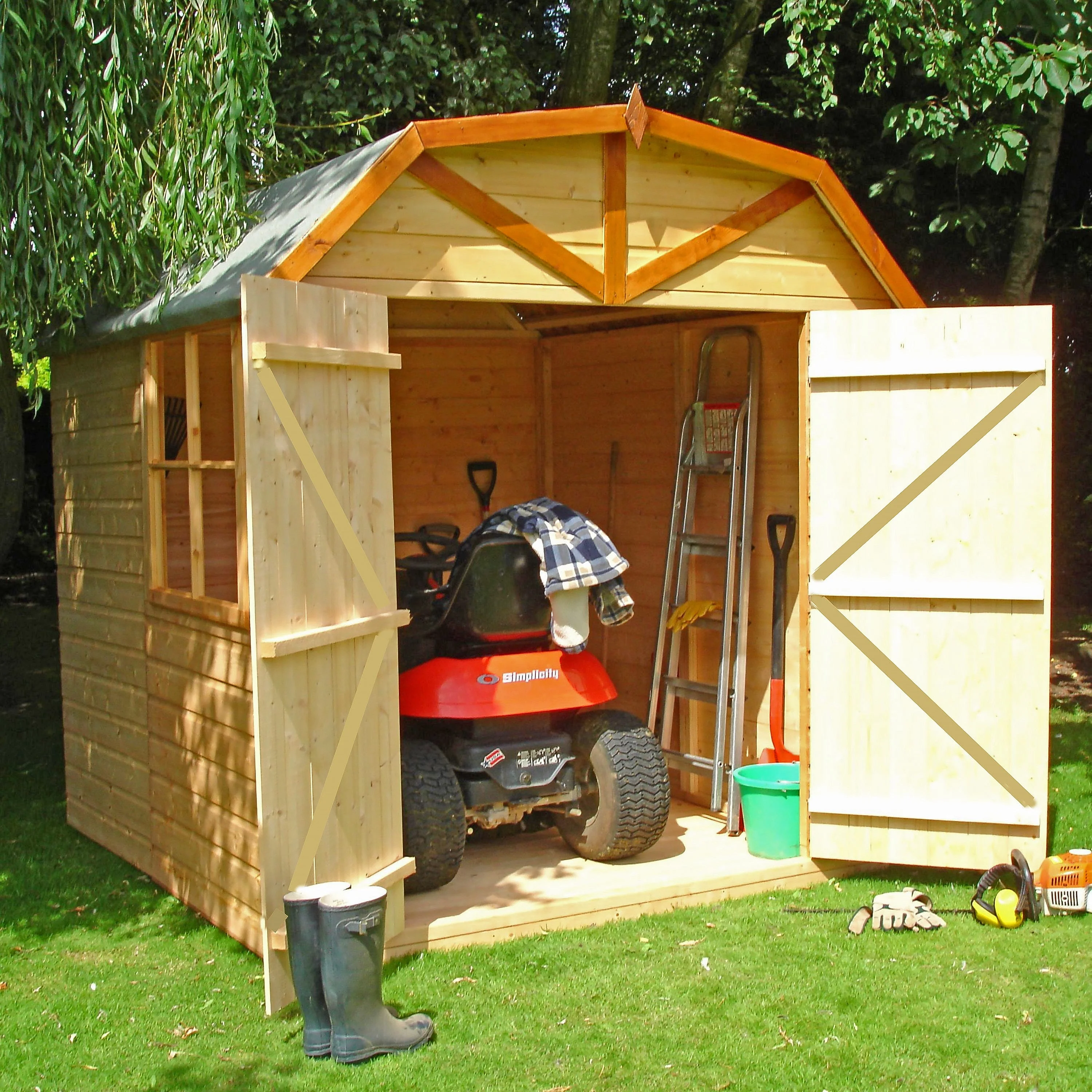 Barn 6' 3" x 6' 8" Barn Shed - Premium Dip Treated Shiplap - Image 5