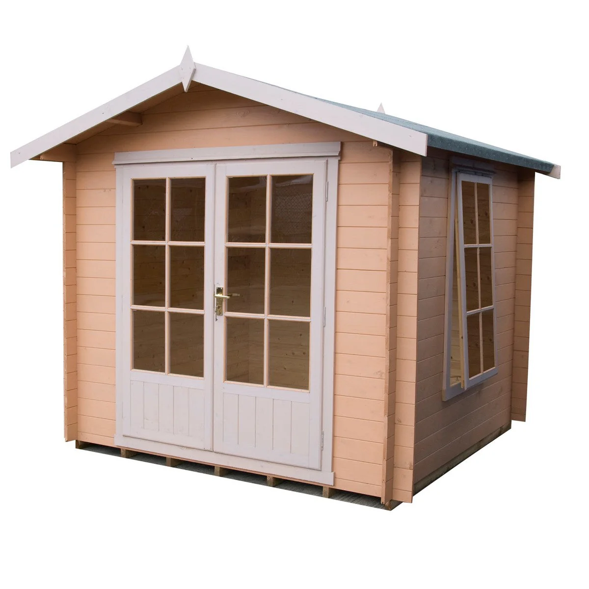 Shire Barnsdale 9' 9" x 9' 9" Apex Log Cabin - Premium 19mm Cladding Log Clad - Image 2
