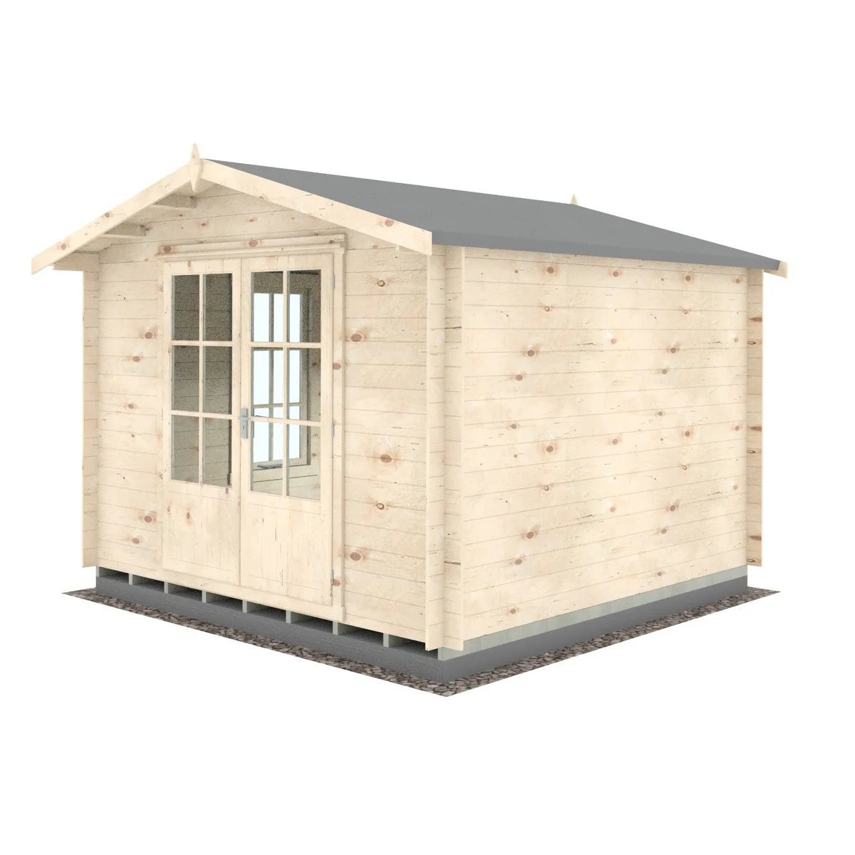 Shire Barnsdale 9' 9" x 9' 9" Apex Log Cabin - Premium 19mm Cladding Log Clad - Image 7