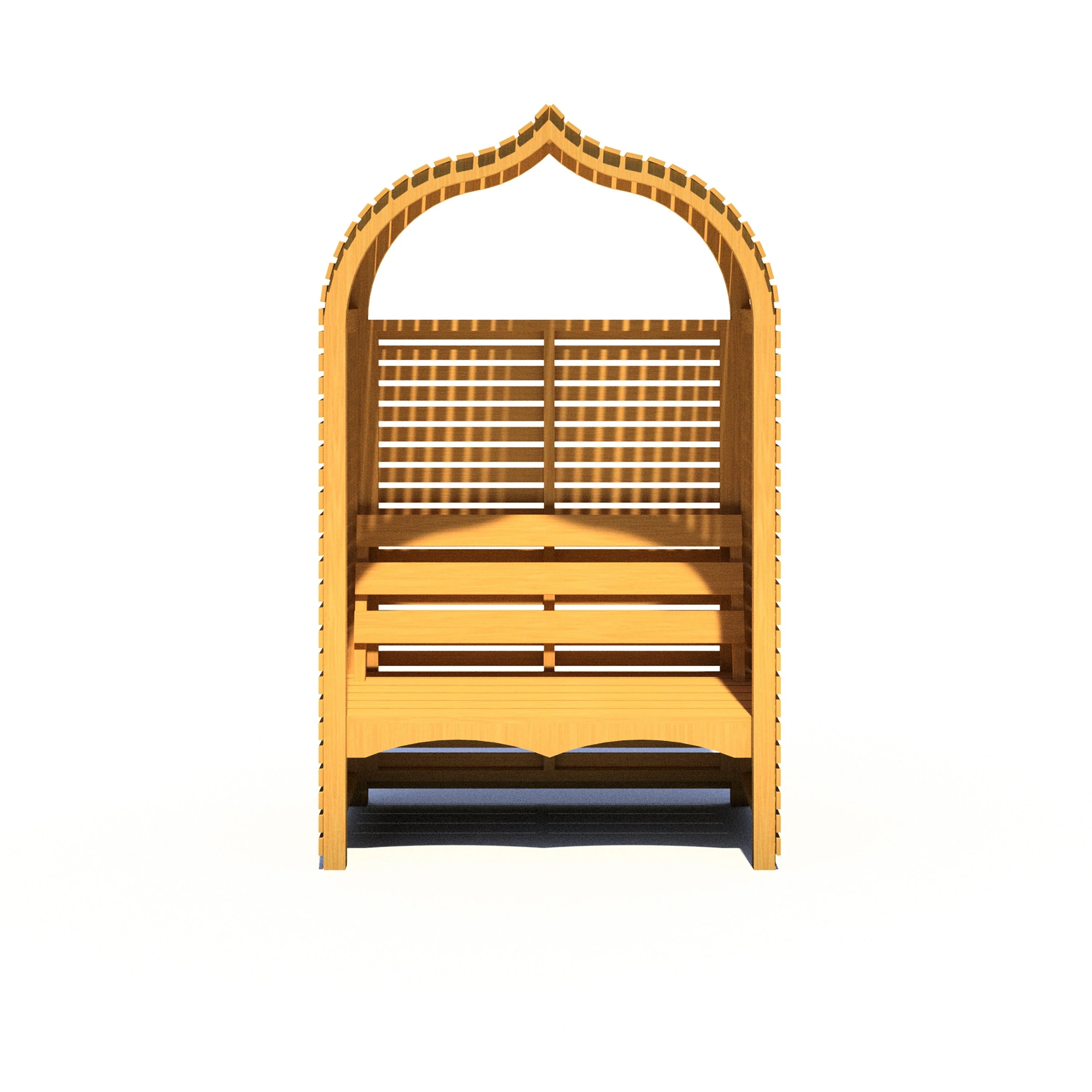 Shire Bejoda 2' x 4' Apex Garden Arbour - Classic Pressure Treated Slatted - Image 6