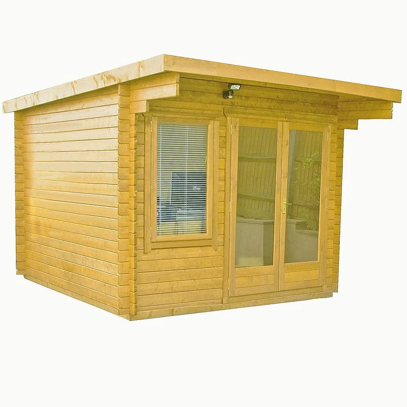 Shire Belgravia 11' 9" x 11' 9" Pent Log Cabin - Premium 28mm Cladding Tongue & Groove - Image 4