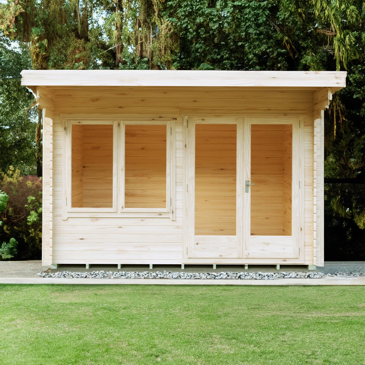 Shire Belgravia 7' 10" x 11' 9" Pent Log Cabin - Premium 34mm Cladding Tongue & Groove - Image 6