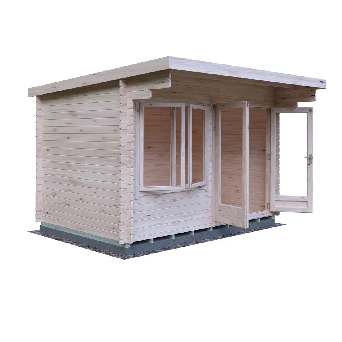 Shire Belgravia 7' 10" x 11' 9" Pent Log Cabin - Premium 34mm Cladding Tongue & Groove - Image 8