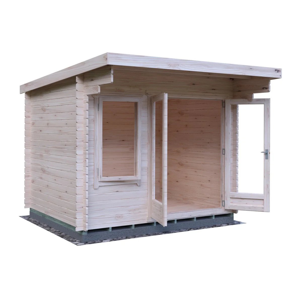 Shire Belgravia 7' 10" x 9' 9" Pent Log Cabin - Premium 28mm Cladding Tongue & Groove - Image 6