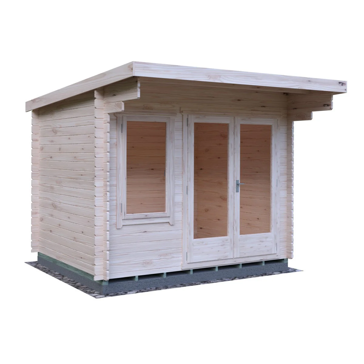 Shire Belgravia 7' 10" x 9' 9" Pent Log Cabin - Premium 34mm Cladding Tongue & Groove - Image 2