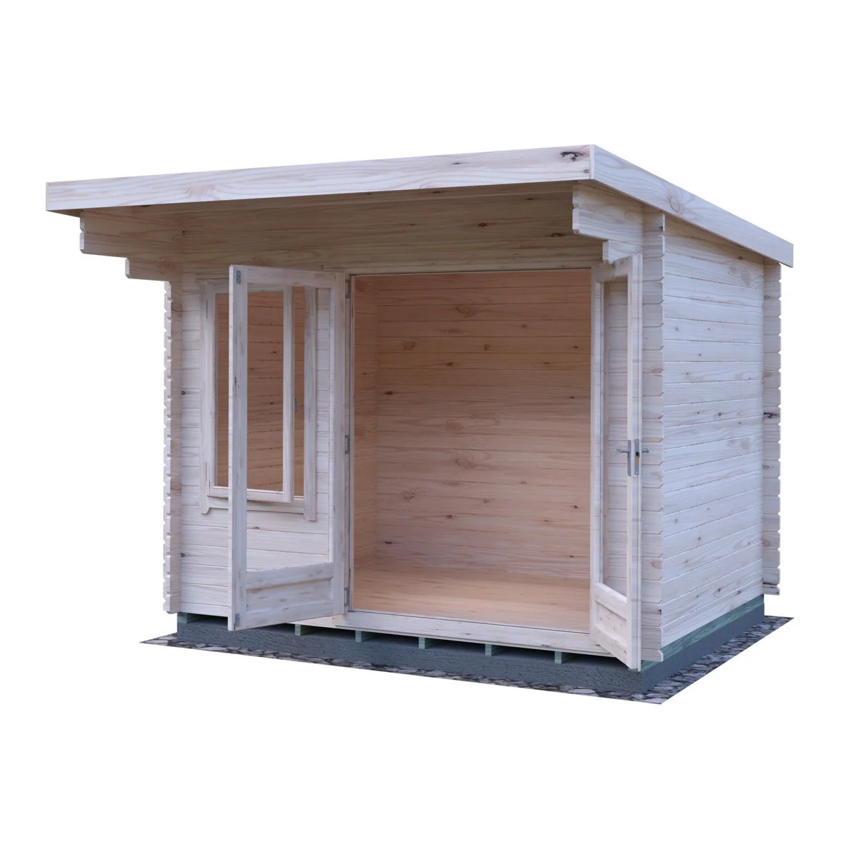 Shire Belgravia 7' 10" x 9' 9" Pent Log Cabin - Premium 70mm Cladding Tongue & Groove - Image 5