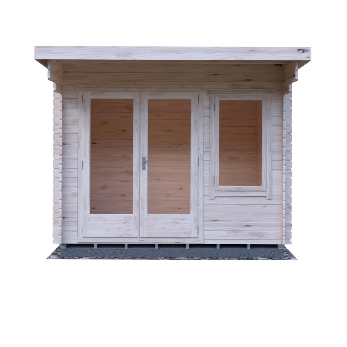 Shire Belgravia 9' 9" x 9' 9" Pent Log Cabin - Premium 34mm Cladding Tongue & Groove - Image 6