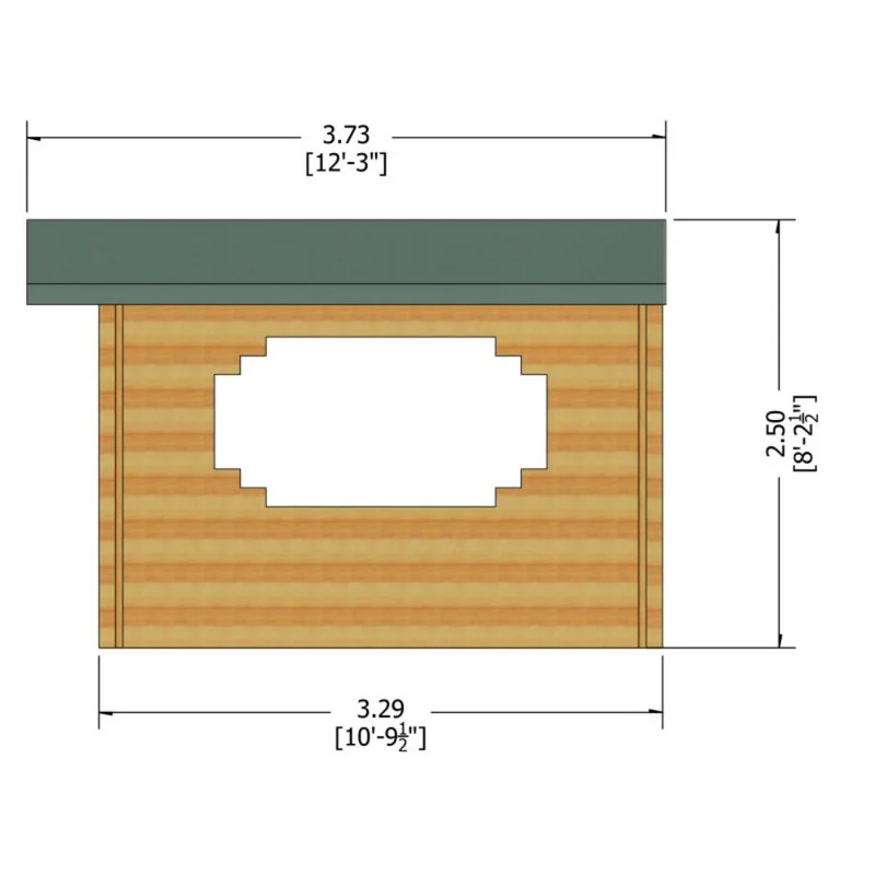Shire Bere 10' 7" x 10' 7" Apex Log Cabin - Premium 44mm Cladding Tongue & Groove - Image 3