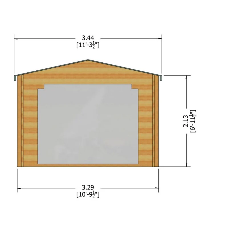 Shire Bere 10' 9" x 10' 9" Apex Log Cabin - Premium 28mm Cladding Tongue & Groove - Image 3