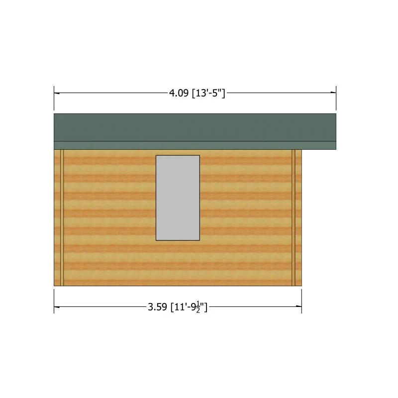 Shire Bourne 13' 8" x 11' 9" Apex Log Cabin - Premium 28mm Cladding Tongue & Groove - Image 4