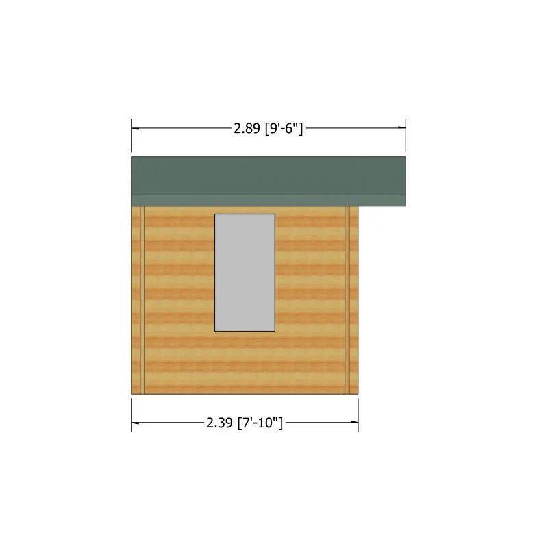 Shire Bourne 13' 8" x 7' 10" Apex Log Cabin - Premium 70mm Cladding Tongue & Groove - Image 3
