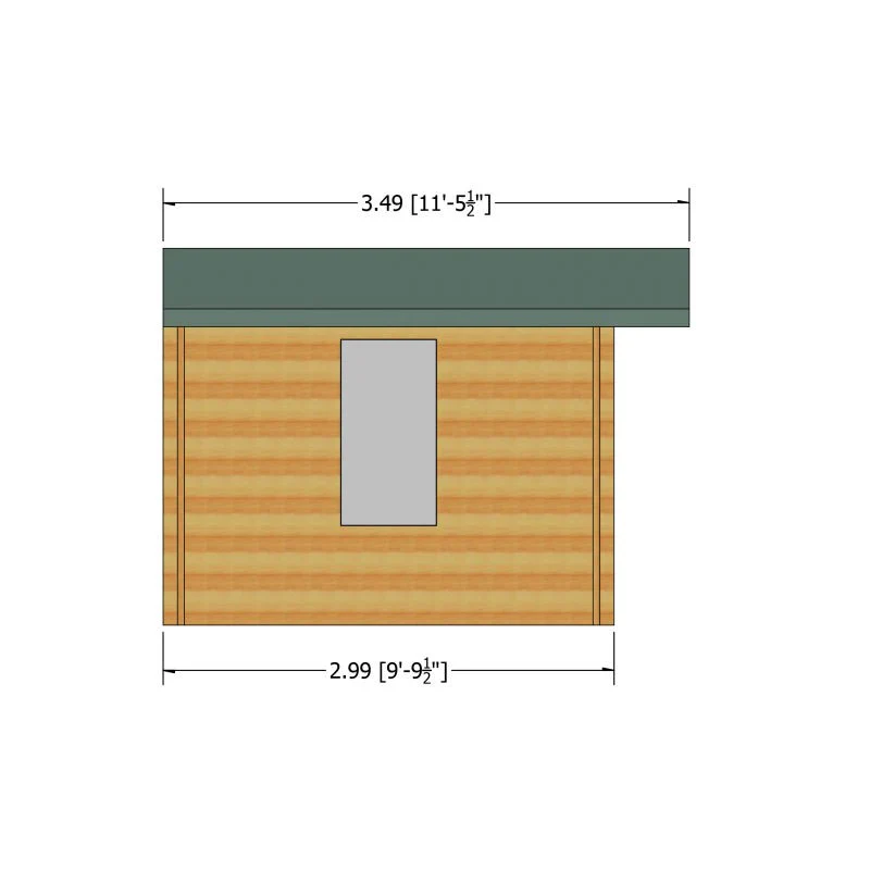 Shire Bourne 13' 8" x 9' 9" Apex Log Cabin - Premium 28mm Cladding Tongue & Groove - Image 4