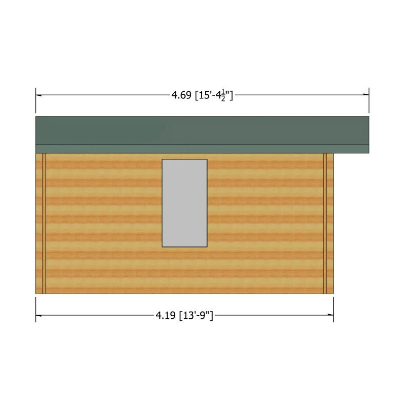 Shire Bourne 15' 6" x 13' 8" Apex Log Cabin - Premium 70mm Cladding Tongue & Groove - Image 4