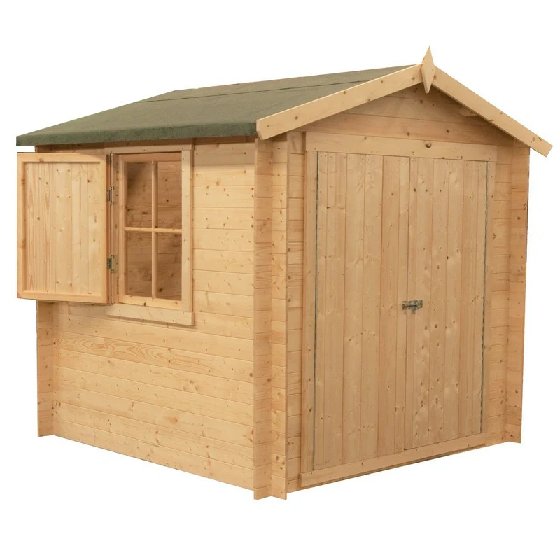 Bradley 9' x 9' 9" Apex Log Cabin - Budget 19mm Cladding Tongue & Groove - Image 8