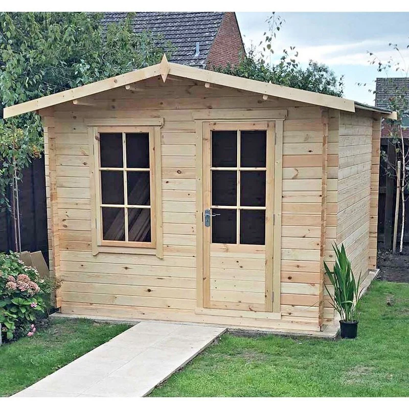 Shire Bucknells 11' 9" x 15' 8" Apex Log Cabin - Premium 44mm Cladding Tongue & Groove - Image 2