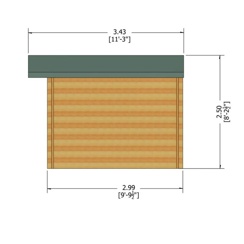 Shire Bucknells 11' 9" x 9' 9" Apex Log Cabin - Premium 44mm Cladding Tongue & Groove - Image 10