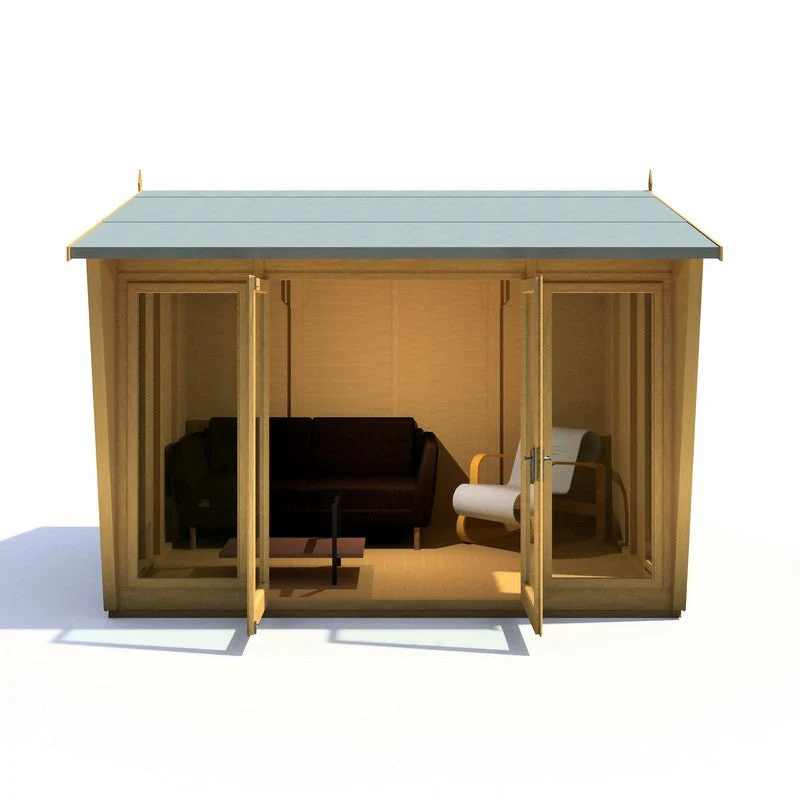 Shire Burghclere 7' 10" x 10' Pent Summerhouse - Premium Dip Treated Shiplap - Image 2