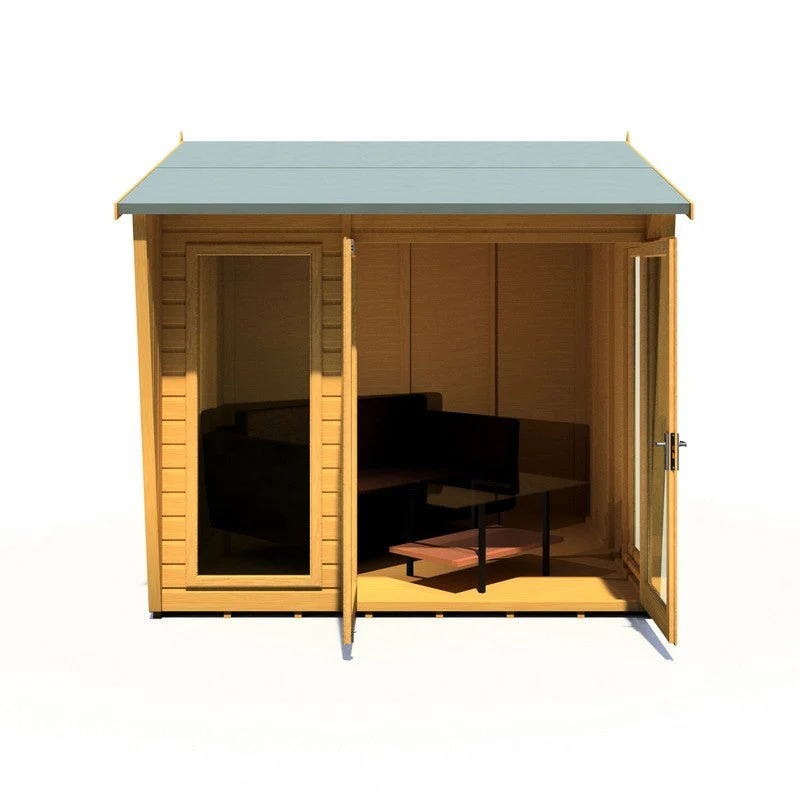 Shire Burghclere 7' 10" x 7' 10" Pent Summerhouse - Premium Dip Treated Shiplap - Image 2