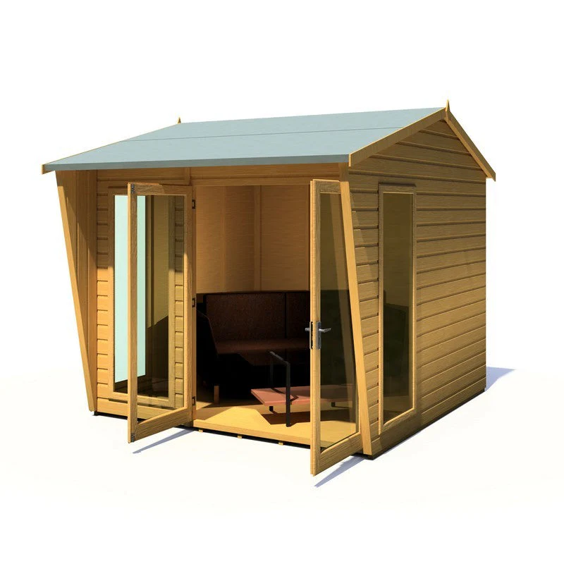 Shire Burghclere 7' 10" x 7' 10" Pent Summerhouse - Premium Dip Treated Shiplap - Image 3