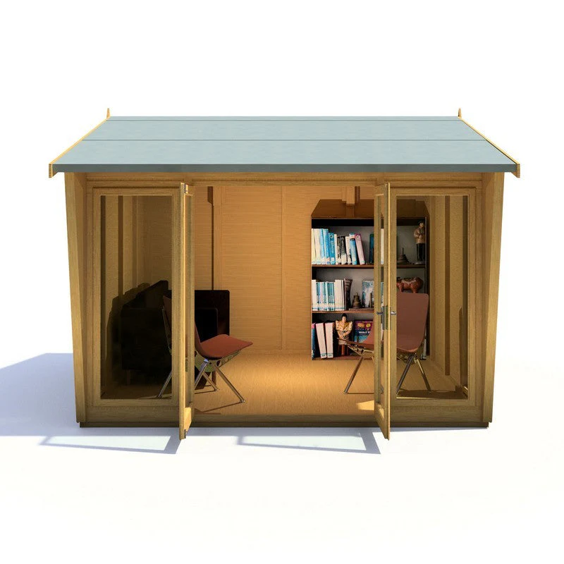 Shire Burghclere 9' 9" x 10' Pent Summerhouse - Premium Dip Treated Shiplap - Image 2