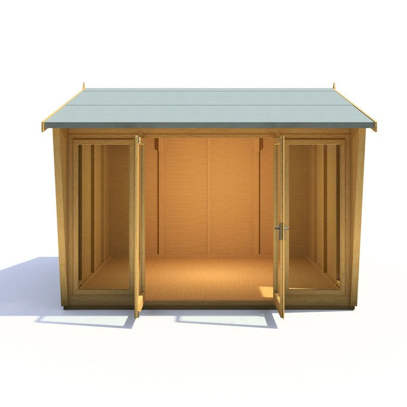 Shire Burghclere 9' 9" x 10' Pent Summerhouse - Premium Dip Treated Shiplap - Image 3