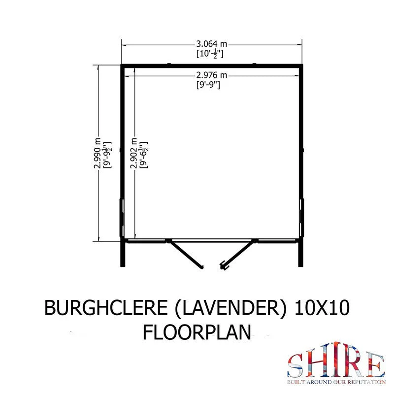 Shire Burghclere 9' 9" x 10' Pent Summerhouse - Premium Dip Treated Shiplap - Image 7